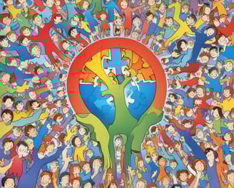 A vintage typewriter with a piece of paper loaded into it displaying the word 'inclusivity'. The typewriter is placed on a wooden surface, suggesting a rustic or nostalgic setting.