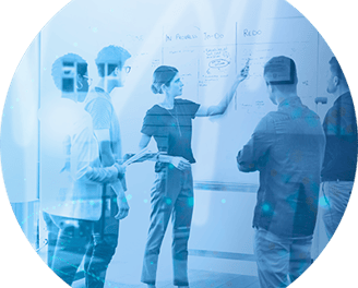 Surgeon collaborating with a medical device designer during development