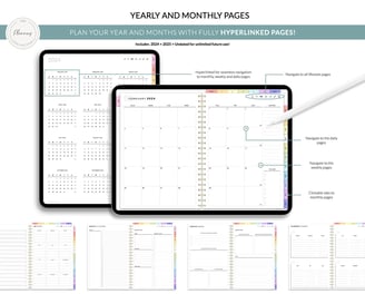 Best Way to Make Your Own Digital Planner  , building digital planner hyperlinks page Monthly yearly