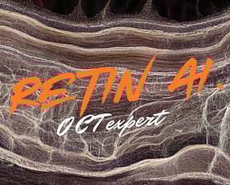 imagem de OCT estilizada da logo RetinAI