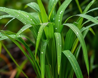Touffes de lemongrass
