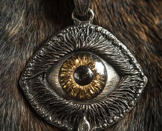Médaillon pour chien incrusté de pyrite