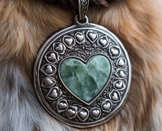 Médaillon coeur d'aventurine