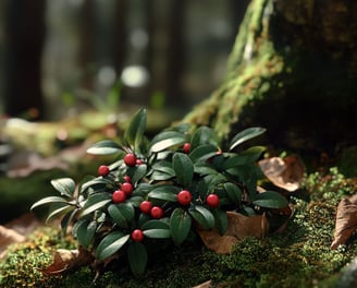 Gaulthérie couchée dans les bois