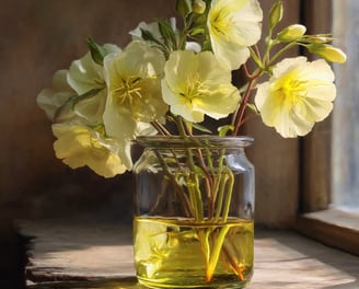 Fleurs d'onagre dans huile
