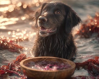 Flat-coated Retriever dans les carraghenanes