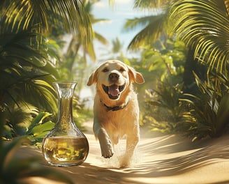 Golden retriever et coco glucoside