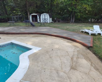 guys power wash & detailing after pressure washing pool deck in accokeek md house