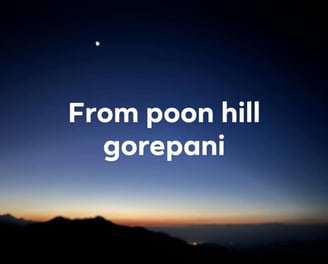 Sunrise over poon hill gorepani