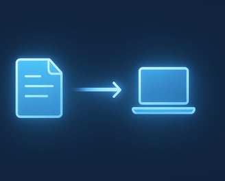 a laptop computer with a file folder and a file folder ai