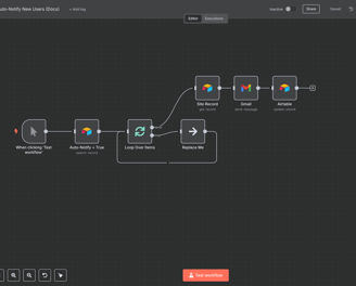 N8N ai automation example Reach CM