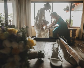 wedding photographers in antigua. Bride getting ready
