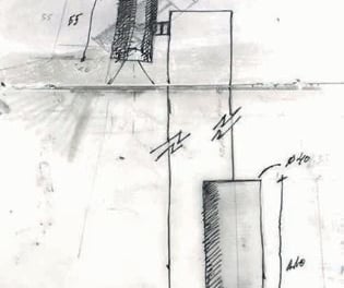 esbozo dibujo a lápiz lampara 2092bt