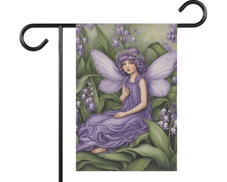 lavender fairy in a garden