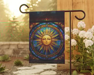 sun design garden flag