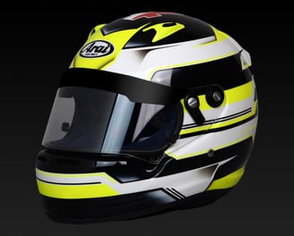 Tarif peinture casque moderne jaune fluo blanc et noir