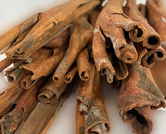 Raw material cinnamon from tree bark