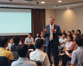 A group of people are seated in a row, wearing masks due to health precautions. Some are dressed in casual shirts, and one person is wearing glasses. They appear to be attentively listening, suggesting a seminar, workshop, or meeting setting.