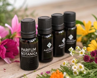 a group of bottles of essential oils and essential oils