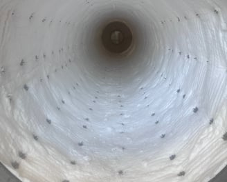 Ceramic fiber blanket lining