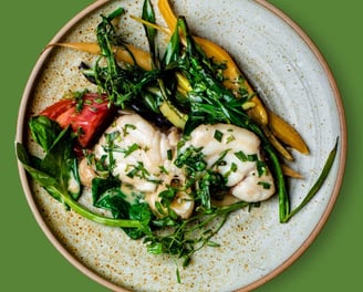 Semaglutide Recipe: Steamed White Fish with Sautéed Veggies and Herb Drizzle