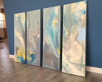 "All is Mind" - 6 x 4 Quadriptych Available for Purchase ($1200.00). This captivating four-panel art