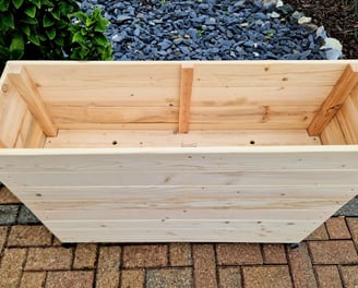 restaurant planter shallow bottom WOODEN OUTDOOR PLANTER GARDEN SOLID WOOD HANDMADE UK LONDON RECLAIMED THROUGH tall large