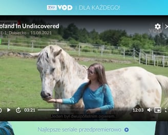 Kasia Bukowska featured on a Polish TV series with her horses.