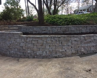 designed stamped concrete retaining wall concrete contractors huntsville al