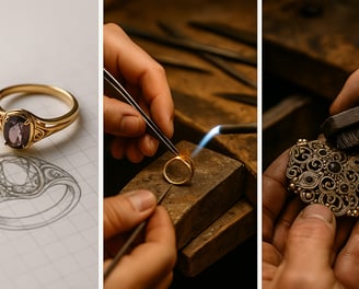diseño y fabricación anillo oro