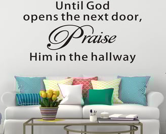 Quotes Inspirational Religious Scripture Phrase Home Art Decor Vinyl Stickers