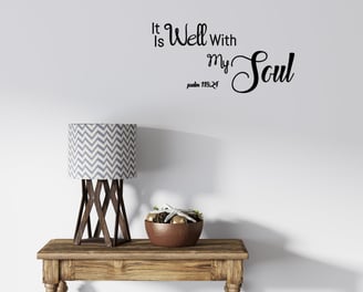 Scripture Wall Decal for Living Room Bedroom Bathroom Office