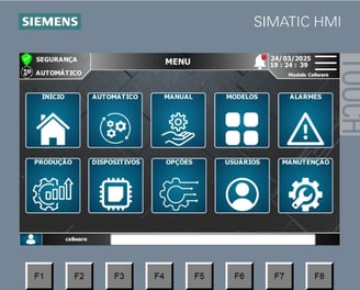 Tela principal de menu