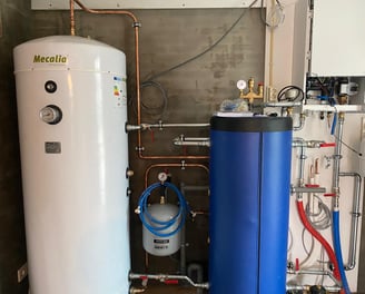 a water heater with a tankless water heater
