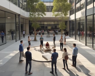 The word 'BLACKROCK' is displayed in bold, metallic 3D letters with a reflective effect, set against a light green background. The letter 'B' is stylized to resemble the Bitcoin symbol.