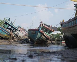 beached boat