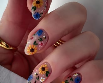 Uñas de flores