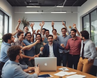 A small vehicle is piled high with rental bicycles, which have a yellow and black color scheme. The vehicle is traveling on a city street with a colorful archway in the background and a few people walking and riding bikes nearby.