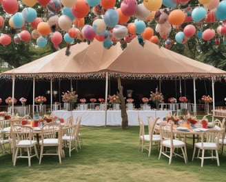a woman and her children playing in a giant inflatable balloon - filled with
