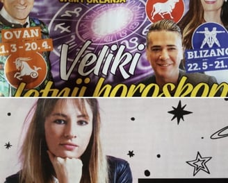 Novine sa dodatkom godišnjeg horoskopa koji je Helena pisala za Kurir novine.