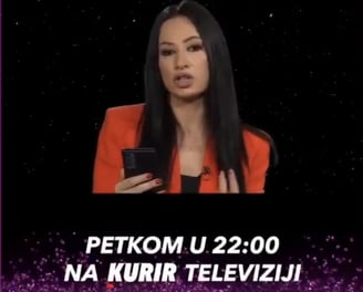 Helena u studiju Kurir televizije tumači horoskop poznatim ličnostima.