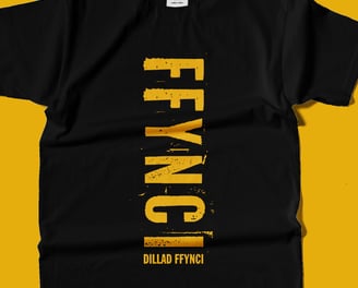 Black FFYNCI logo shirt