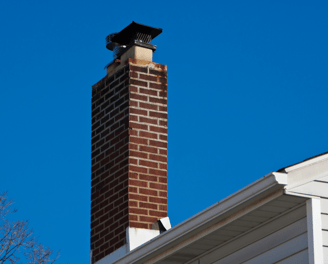 Brick chimney with cover