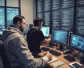 A computer screen displays a portion of source code written in a programming language. The code includes comments and conditional statements, with particular emphasis on credential management.