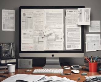 A person is typing on a MacBook Pro, viewing a website titled 'Personalize your portfolio.' The webpage displays three sections related to investing, each with different images and text. The laptop is on a grey table with a dark sofa and indoor plants in the background.