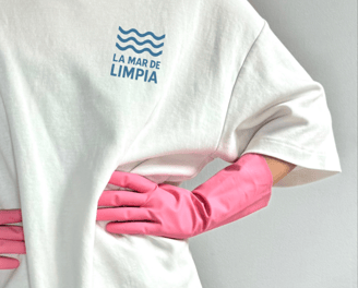 La mar de limpia camiseta logo limpieza cangas do morrazo