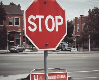 A person in an orange uniform and straw hat is cleaning a sidewalk with a broom. The walkway is lined with lush green bushes and large trees provide shade. Vehicles are parked by the roadside. Construction workers are visible further down the walkway with signage placed nearby, indicating an ongoing operation.