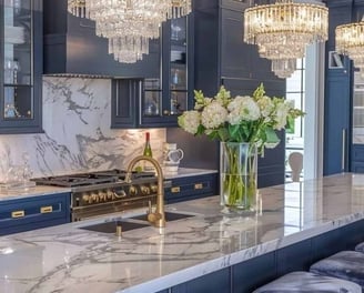 Grey and White Epoxy Countertop