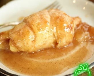 Apple Dumpling on a plate
