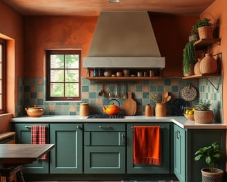 a bohemian kitchen